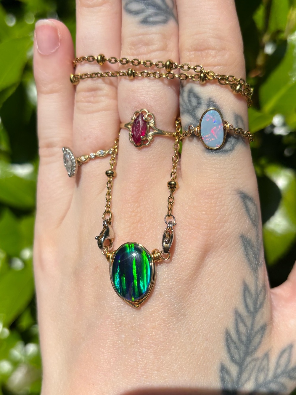 Aura Opal interchangeable necklace